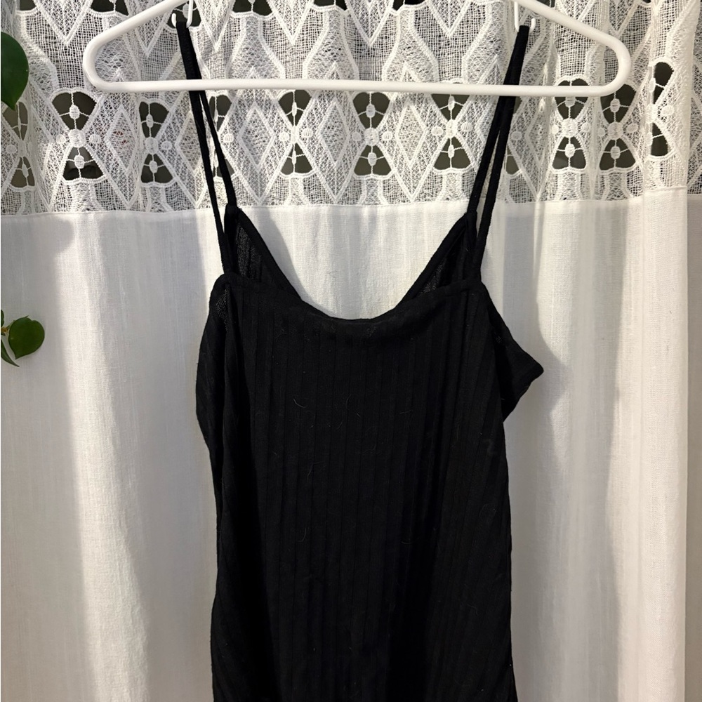 H&M Black Ribbed Button-Up Cami - Picture 2 of 4